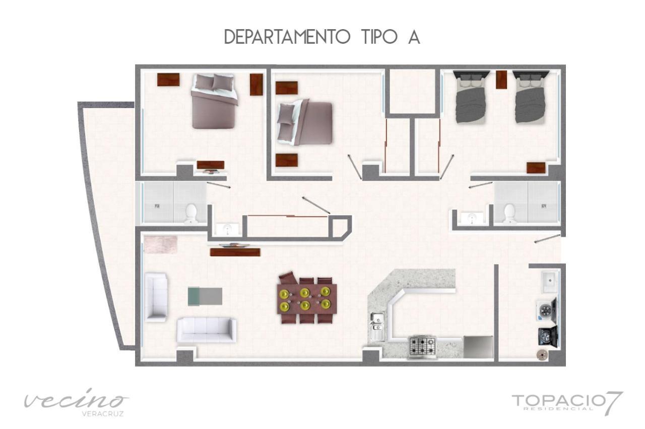 Topacio7 Residencial 보카델리오 외부 사진